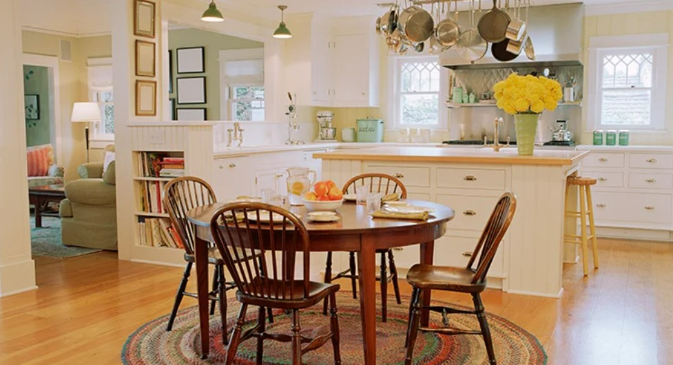 kitchen and dining area